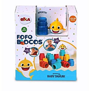 Fofo Blocos 15 Peças - Baby Shark 1132 Elka