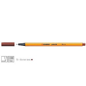 Caneta Hidrográfica Point Fine 88/75 Marrom Terra Stabilo Unidade