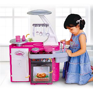 Cozinha Classic Com Acessórios Rosa 1601 Cotiplás