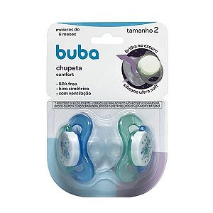 Kit Chupeta Comfort Noturna Tamanho 2 Foguete 12675 Buba