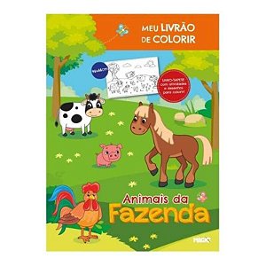 Livro De Colorir Animais Da Fazenda Livro Tapete 9492 - Ciranda