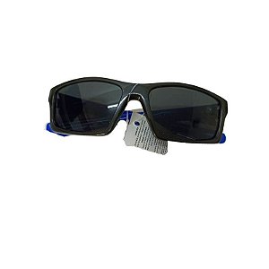 Óculos De Sol Infantil Quadrado Preto Com Azul