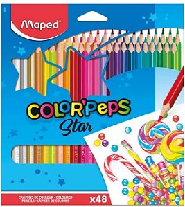 Lápis De Cor Color Peps Star 48 Cores Maped