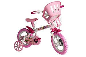 Bicicleta Aro 12 Princesinhas Bike Branca E Rosa Styll Baby