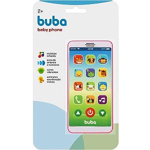 Celular Infantil Baby Phone Rosa 6842 Buba