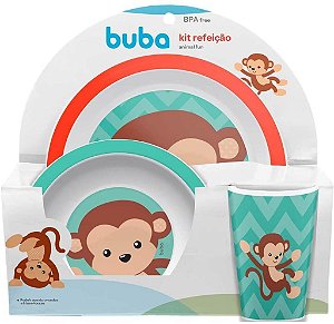 Kit Refeição Animal Fun Macaco 10735 Buba