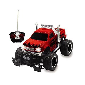 Carrinho Com Controle Remoto Trucks Radicais Vermelho Unik Toys
