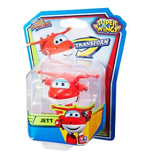 Mini Avião Super Wings Jett Change Vermelho Fun