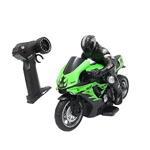 Moto Com Controle Remoto Veloxx Verde Unik Toys