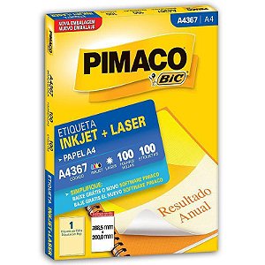 Etiqueta Injekt+Laser  A4367 Pimaco Unidade