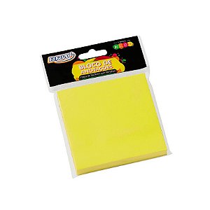 Bloco Smart Notes 76x76mm Amarelo Neon BA7675 Brw