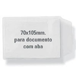 Porta documento Para Rg c/Aba Cristal 7x10,5cm - Acp
