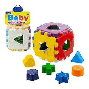 Cubo Educativo Baby Com Formas 7 Peças Kendy Brinquedos