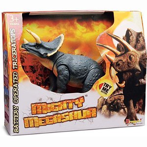 Dinossauro Megassauro Triceratops Com Som 3395 Dtc