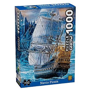Quebra-Cabeça 1000 Peças Navio Pirata Grow