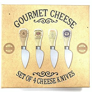 Jogo De Facas Para Queijo 4 Pecas Gourmet Cheese 080 Gs