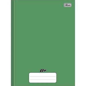 Caderno Brochura Capa Dura D+ Verde 48 Folhas Tilibra