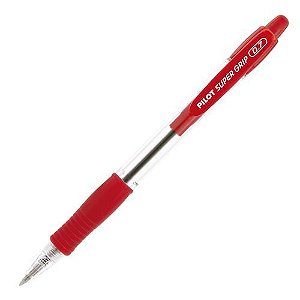 Caneta Retrátil Bpsg-S Super Grip 0.7mm Vermelho Pilot