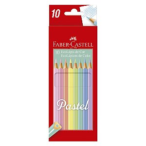 Lápis De Cor Ecolapis 10 Cores Pastel Faber Castell