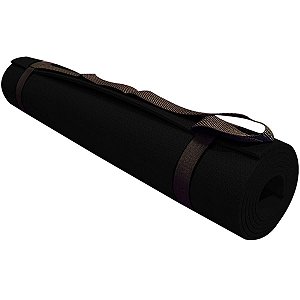 Tapete Em Eva Yoga Preto 170x60cmx5mm Com Alca 1262 Evamax