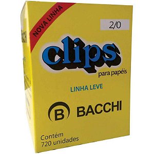 Clips Galvanizado 2/0 Com 100 Unidades Bacchi