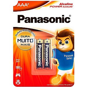 Pilha Alcalina Palito AAA Com 2 Unidades Panasonic