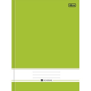 Caderno Brochura Capa Dura Académie Verde 96 Folhas Tilibra