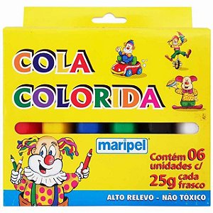 Cola Colorida 6 Cores Maripel