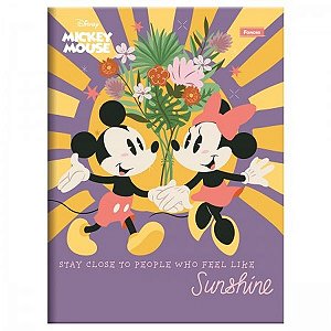 Caderno Brochura Capa Dura Mickey Vintage 80 Folhas Foroni