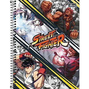 Caderno Espiral Universitário Street Fighter 80 Folhas