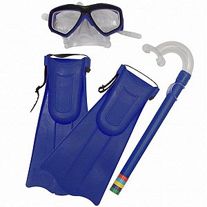 Kit Snorkel Com  Mascara E Nadadeiras Infantil 29900 Belfix