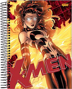 Caderno Espiral Universitário X-Men 96 Folhas Jandaia