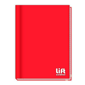 Caderno Brochura Capa Dura Pequeno Lift Vermelho 80 Folhas Credeal