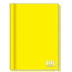 Caderno Brochura Capa Dura Pequeno Lift Amarelo 80 Folhas Credeal