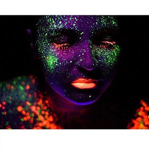 Pintura Facial Líquido 6 Cores Neon+ Pincel Colormake