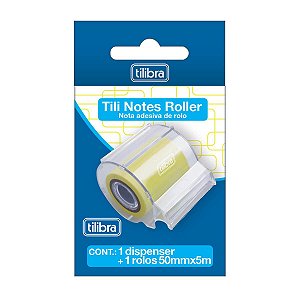 Tili Notes Roller Amarelo + Dispenser Tilibra