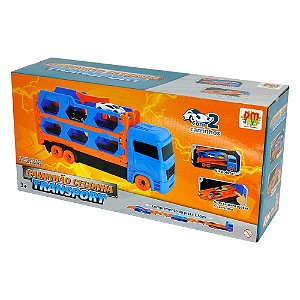 Caminhão Cegonha Com 2 Carrinhos DMT6576 Dm Toys