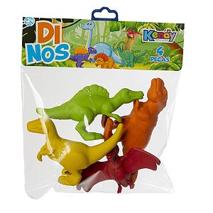 Kit Dinossauro Dino Com 4 Peças BQ0784S Kendy