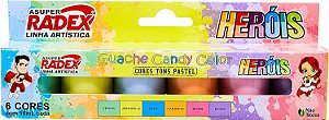 Tinta Guache Candy Color 6 Cores 15ml 7897 Radex
