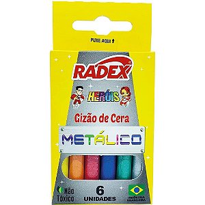 Gizão De Cera Metálico Com 6 Cores 8635 Radex