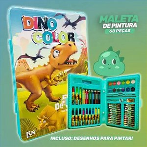 Maleta De Pintura Dino Color 68 Peças Max-HR8668 Fun Game