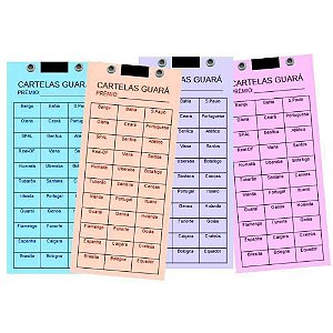 Cartela De Rifa Pequena Com 30 Nomes De Times Grafica Guerra