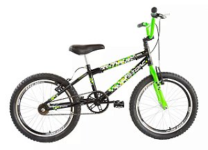 Bicicleta Infantil Hot Cross Aro 20  Verde Neon Stone Bike