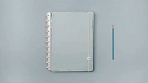 Caderno Azul Pastel Grande CIGD4079 Caderno Inteligente