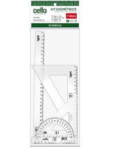 Conjunto Para Desenho 1° Grau Com 4 Peças Dello