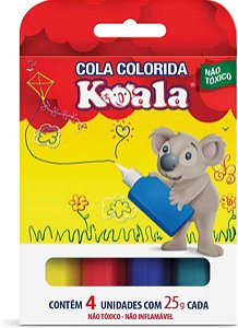 Cola Colorida Koala 4 Cores 25gr Delta