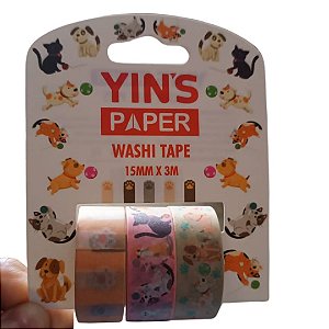 Fita Adesiva Washi Tape Pets YP8131 Yins Paper