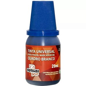 Tinta Para Marcador De Quadro Branco 20ml Azul Genial Line