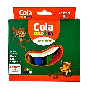Cola Colorida Com 6 Cores Leonora