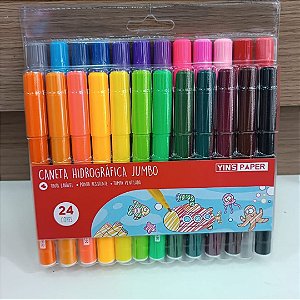 Caneta Hidrográfica Jumbo 24 Cores YP8284 Yins Paper